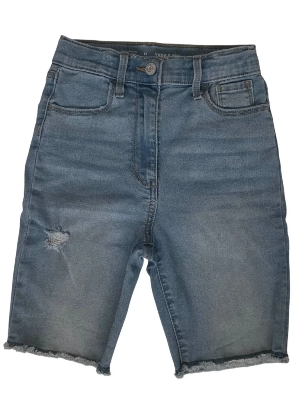 Old Navy 360° Stretch Extra High-Rise Rockstar Distressed Shorts Girls 14 Slim